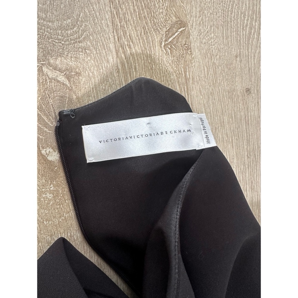 Victoria Beckham black crepe shift dress with side crystal embellishments sz 0 - Picture 11 of 14